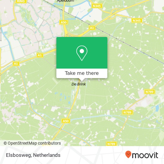 Elsbosweg kaart