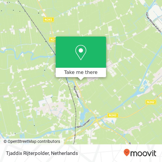 Tjaddix Rijterpolder kaart