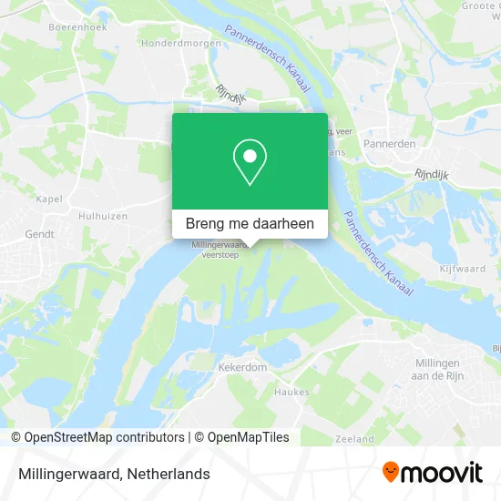 Millingerwaard kaart