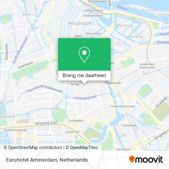 Easyhotel Amsterdam kaart