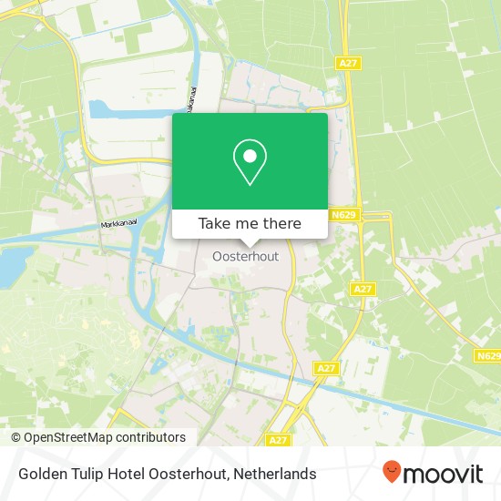 Golden Tulip Hotel Oosterhout kaart