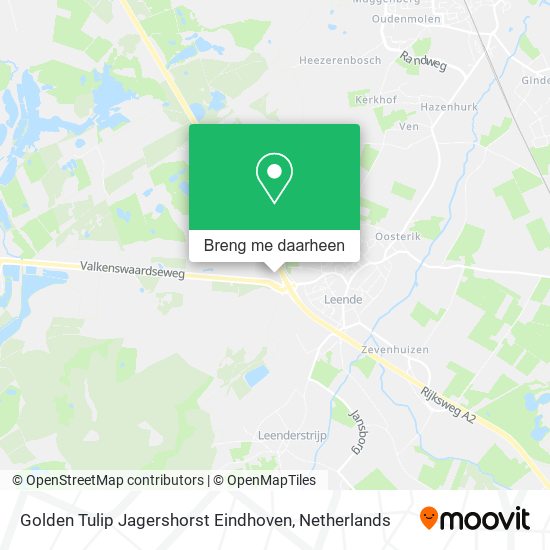 Golden Tulip Jagershorst Eindhoven kaart