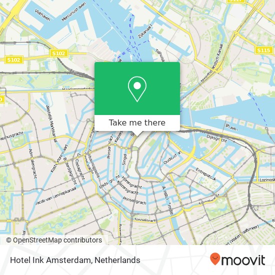 Hotel Ink Amsterdam kaart