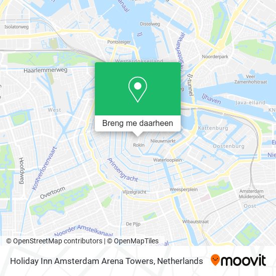 Holiday Inn Amsterdam Arena Towers kaart