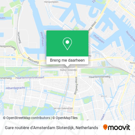 Gare routière d'Amsterdam Sloterdijk kaart