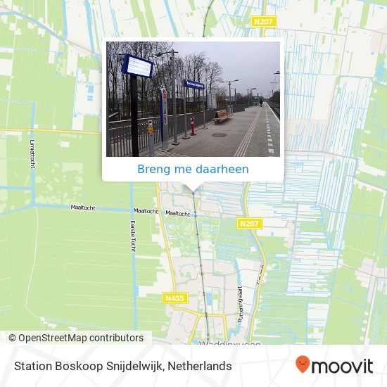 Station Boskoop Snijdelwijk kaart