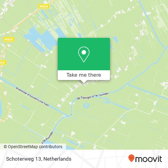 Schoterweg 13, 8462 TE Rotstergaast kaart