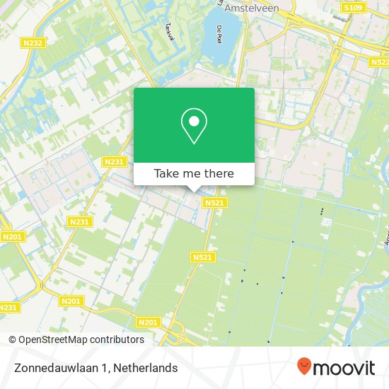 Zonnedauwlaan 1, 1187 EN Amstelveen kaart