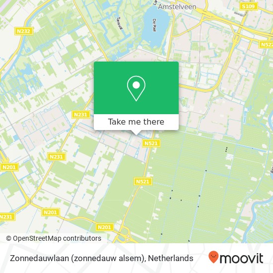 Zonnedauwlaan (zonnedauw alsem), 1187 Amstelveen kaart
