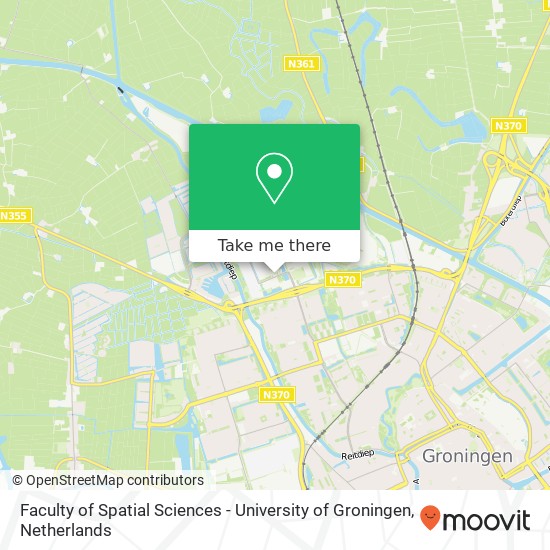 Faculty of Spatial Sciences - University of Groningen, Landleven 1 kaart