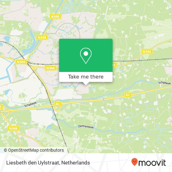 Liesbeth den Uylstraat, 7421 Deventer kaart