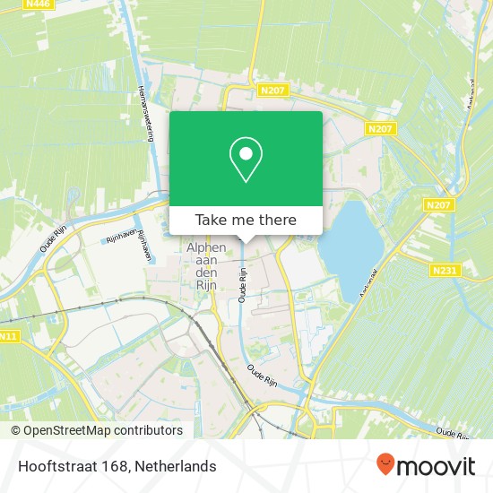 Hooftstraat 168, 2406 GP Alphen aan den Rijn kaart