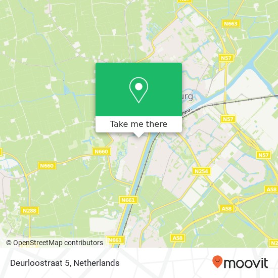 Deurloostraat 5, 4335 NV Middelburg kaart