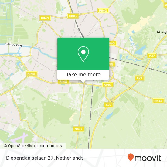 Diependaalselaan 27, Diependaalselaan 27, 1213 TH Hilversum, Nederland kaart