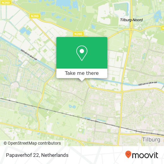 Papaverhof 22, 5044 BK Tilburg kaart