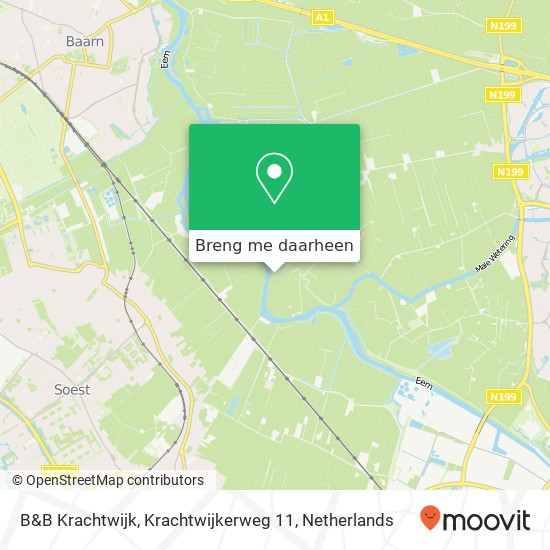B&B Krachtwijk, Krachtwijkerweg 11 kaart