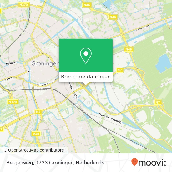 Bergenweg, 9723 Groningen kaart
