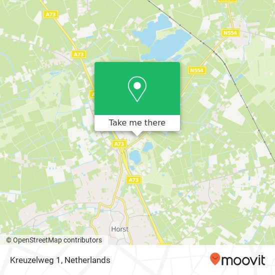 Kreuzelweg 1, 5961 NM Horst kaart