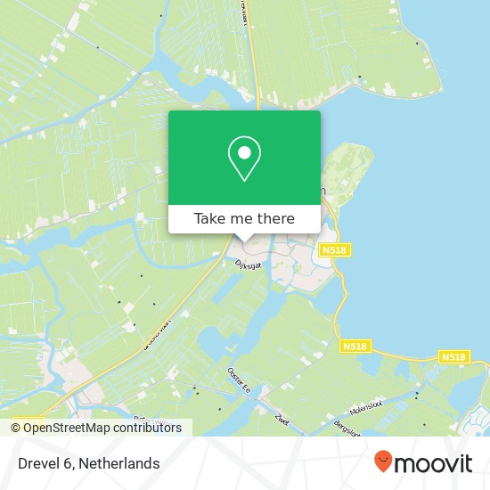 Drevel 6, 1141 JW Monnickendam kaart
