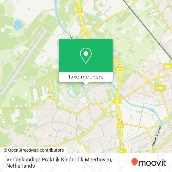 Verloskundige Praktijk Kinderrijk Meerhoven, Meerwater 27 kaart