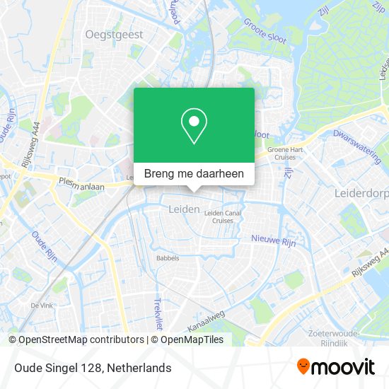 Oude Singel 128 kaart