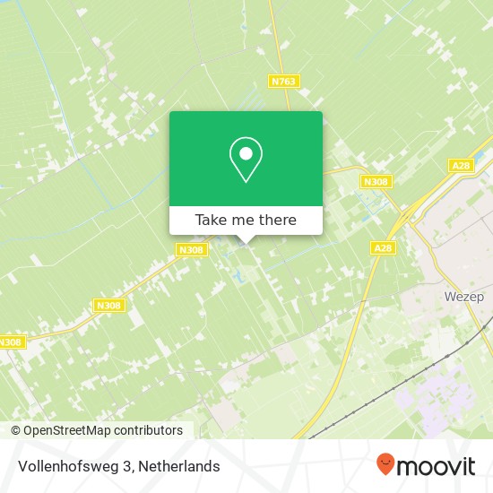 Vollenhofsweg 3, Vollenhofsweg 3, 8091 PH Wezep, Nederland kaart