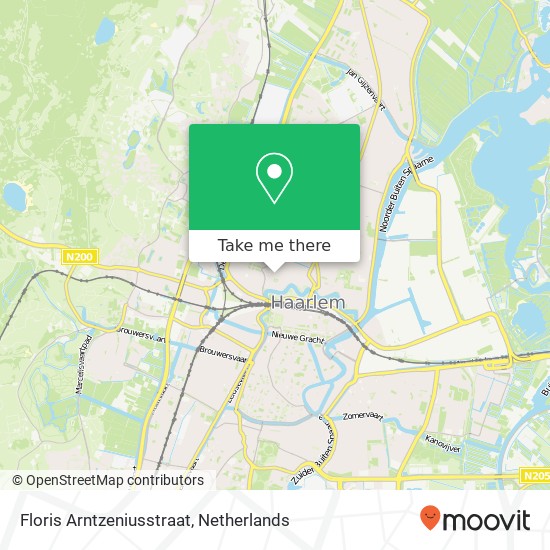 Floris Arntzeniusstraat, 2023 ZV Haarlem kaart