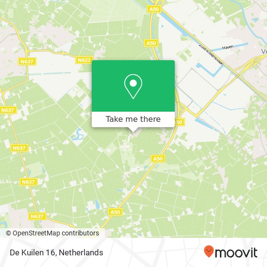 De Kuilen 16, 5466 PN Veghel kaart