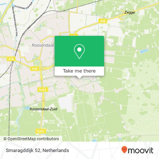 Smaragddijk 52, 4706 MA Roosendaal kaart