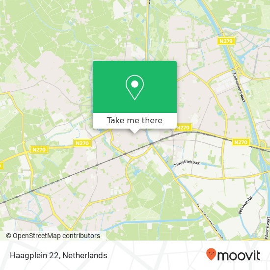 Haagplein 22, 5707 XE Helmond kaart