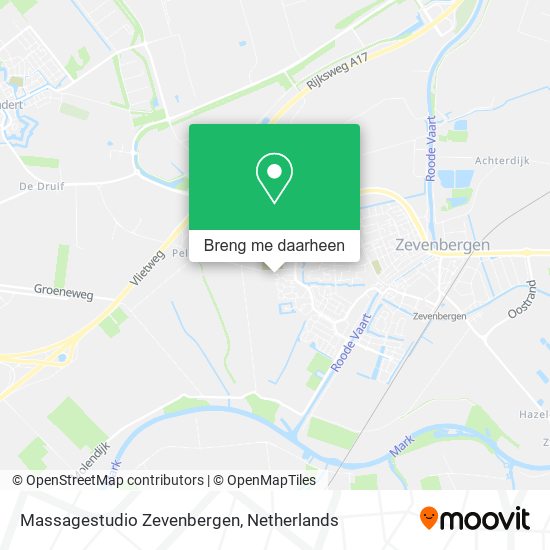 Massagestudio Zevenbergen kaart