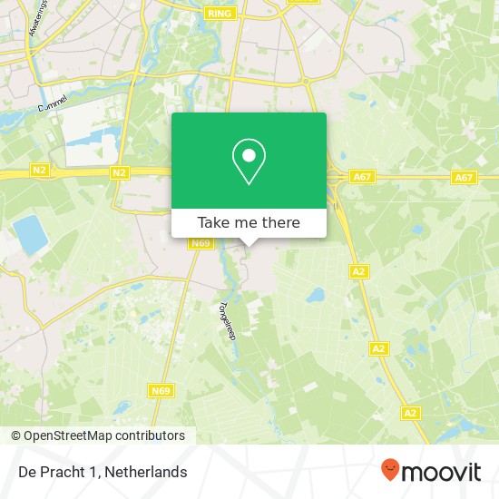 De Pracht 1, De Pracht 1, 5583 CW Waalre, Nederland kaart