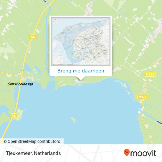 Tjeukemeer kaart