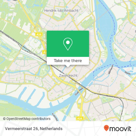 Vermeerstraat 26, Vermeerstraat 26, 3331 VR Zwijndrecht, Nederland kaart