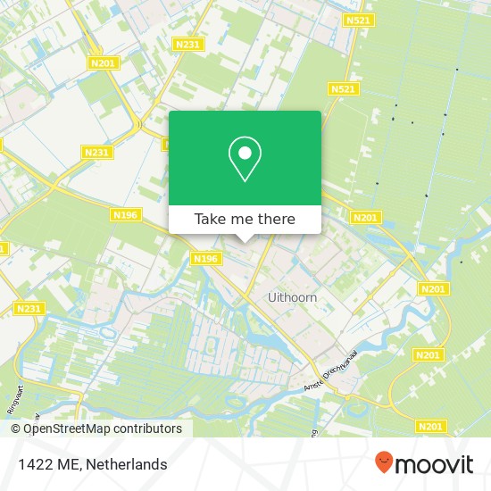 1422 ME, 1422 ME Uithoorn, Nederland kaart