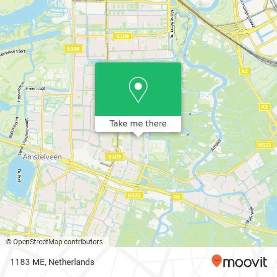 1183 ME, 1183 ME Amstelveen, Nederland kaart