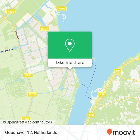 Goudhaver 12, Goudhaver 12, 3892 BK Zeewolde, Nederland kaart