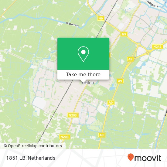 1851 LB, 1851 LB Heiloo, Nederland kaart