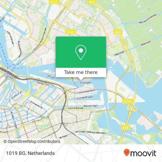 1019 BG, 1019 BG Amsterdam, Nederland kaart