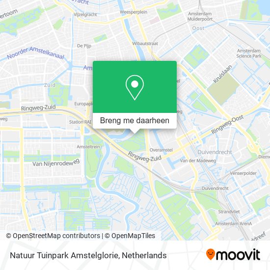 Natuur Tuinpark Amstelglorie kaart