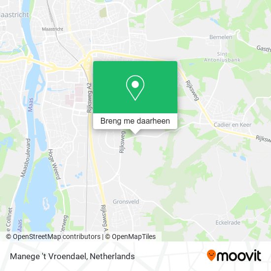 Manege 't Vroendael kaart