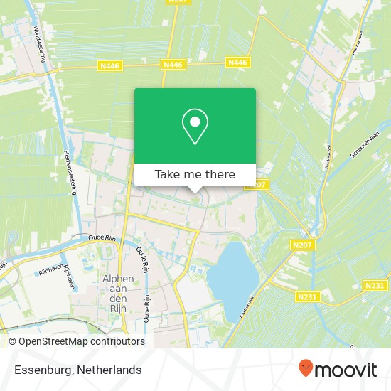 Essenburg, Essenburg, 2402 Alphen aan den Rijn, Nederland kaart