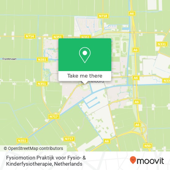 Fysiomotion Praktijk voor Fysio- & Kinderfysiotherapie, Urkerweg 1 kaart