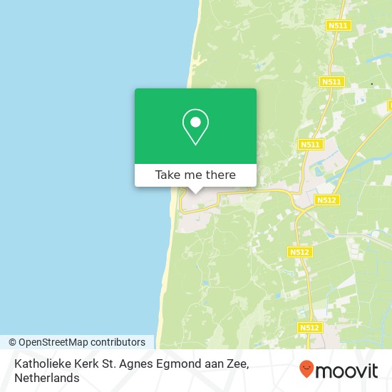 Katholieke Kerk St. Agnes Egmond aan Zee, Voorstraat 112 kaart