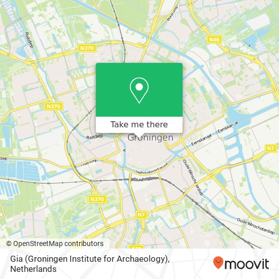 Gia (Groningen Institute for Archaeology), Poststraat 6 kaart