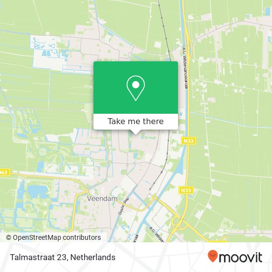 Talmastraat 23, Talmastraat 23, 9645 GA Veendam, Nederland kaart