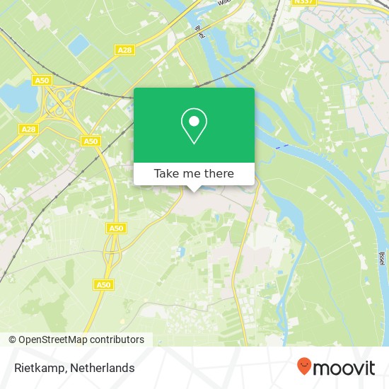 Rietkamp, Rietkamp, 8051 Hattem, Nederland kaart