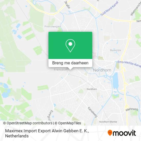 Maximex Import Export Alwin Gebben E. K. kaart