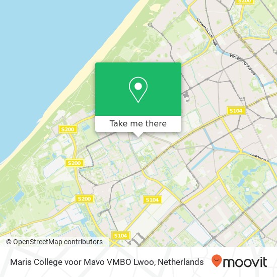 Maris College voor Mavo VMBO Lwoo, Monseigneur Nolenslaan 16 kaart