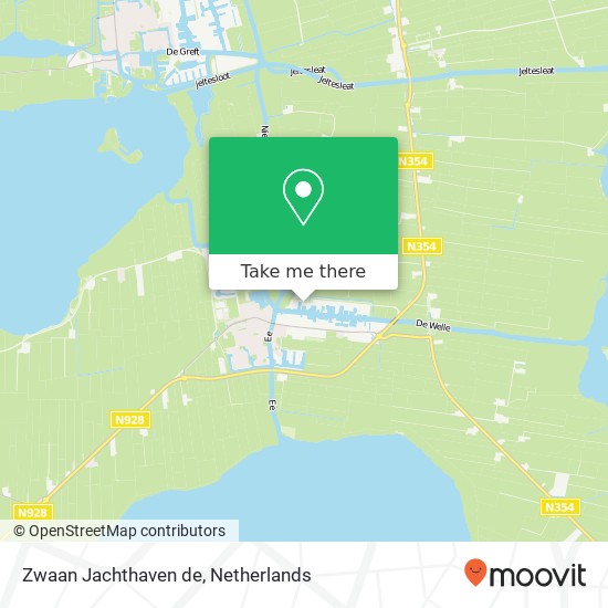 Zwaan Jachthaven de kaart